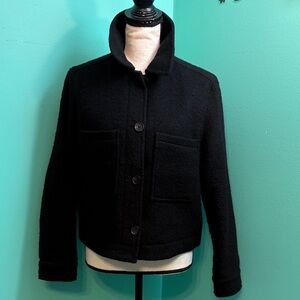 H&M black wool blend Shacket